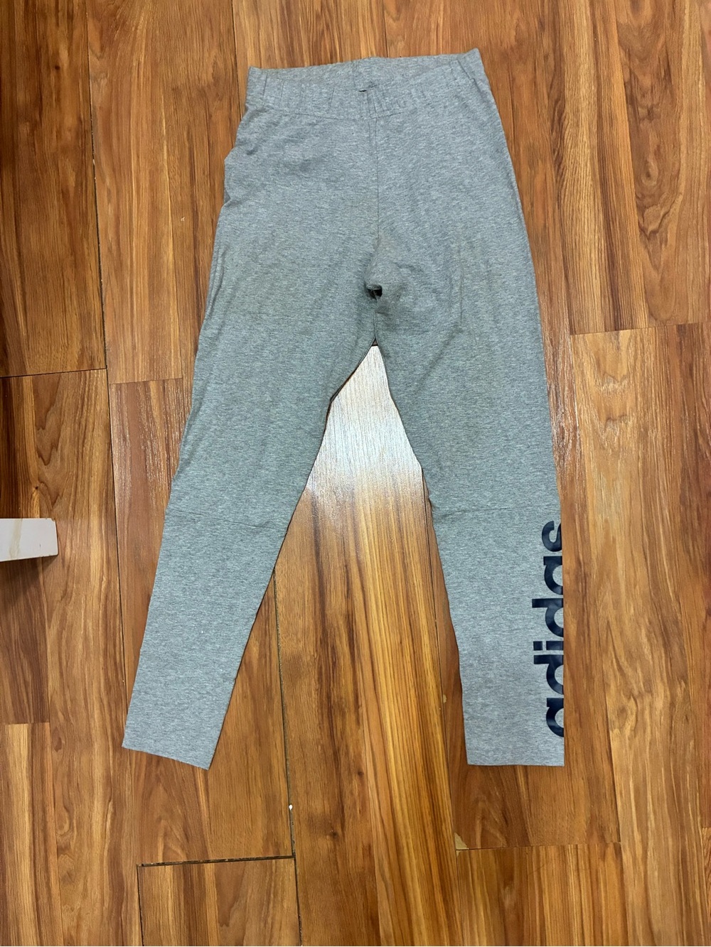 adidas Gray Logo Leggings with Side Branding
